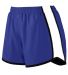 Augusta Sportswear 1266 Girls' Pulse Team Short in Purple/ white/ black front view