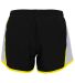 Augusta Sportswear 1266 Girls' Pulse Team Short in Black/ white/ power yellow back view