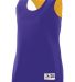 Augusta Sportswear 147 Women's Reversible Wicking  in Purple/ gold front view