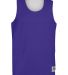 Augusta Sportswear 5023 Youth Reversible Wicking T in Purple/ white front view