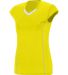 Augusta Sportswear 1219 Girls' Blash Jersey in Power yellow/ white side view