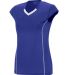 Augusta Sportswear 1219 Girls' Blash Jersey in Purple/ white side view