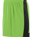 Augusta Sportswear 1606 Youth Lightning Short in Lime/ black front view