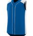 Augusta Sportswear 1663 Youth Sleeveless Slugger J in Royal/ white front view