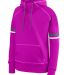Augusta Sportswear 5440 Women's Spry Hoodie in Power pink/ white/ graphite front view