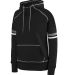 Augusta Sportswear 5440 Women's Spry Hoodie in Black/ white/ carbon side view