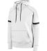 Augusta Sportswear 5440 Women's Spry Hoodie in White/ black/ graphite side view