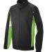 Augusta Sportswear 7723 Youth Tour De Force Jacket in Black/ lime/ white front view