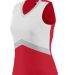 Augusta Sportswear 9200 Women's Cheerflex Shell in Red/ white/ metallic silver front view