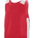 Augusta Sportswear 9716 Youth Face Off Reversible  in Red/ white front view