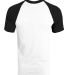 Augusta Sportswear 424 Youth Short Sleeve Baseball in White/ black back view