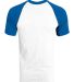 Augusta Sportswear 424 Youth Short Sleeve Baseball in White/ royal back view