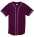 Augusta Sportswear 594 Youth Wicking Mesh Button F in Maroon/ white front view