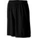 Augusta Sportswear 803 Longer Length Wicking Short in Black front view