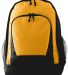 Augusta Sportswear 1710 Ripstop Backpack in Gold/ black front view