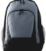 Augusta Sportswear 1710 Ripstop Backpack in Graphite/ black front view