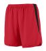 Augusta Sportswear 346 Youth Velocity Track Short in Red/ black front view