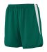 Augusta Sportswear 346 Youth Velocity Track Short in Dark green/ white front view