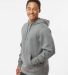 Augusta Sportswear 5414 60/40 Fleece Hoodie in Charcoal heather side view