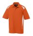 Augusta Sportswear 5012 Two-Tone Premier Sport Shi in Orange/ white front view