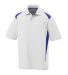 Augusta Sportswear 5012 Two-Tone Premier Sport Shi White/ Purple front view