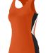 Augusta Sportswear 334 Women's Sprint Jersey in Orange/ black/ white front view