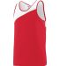 Augusta Sportswear 352 Accelerate Jersey in Red/ white side view