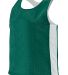 Augusta Sportswear 968 Women's reversible Tricot M in Dark green/ white front view
