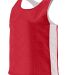 Augusta Sportswear 968 Women's reversible Tricot M in Red/ white front view