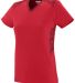 Augusta Sportswear 1361 Girls' Vigorous Jersey in Red/ red/ black print front view