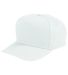 Augusta Sportswear 6207 Youth Five-Panel Cotton Tw in White front view