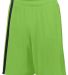 Augusta Sportswear 1622 Attacking Third Short in Lime/ black front view