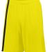 Augusta Sportswear 1622 Attacking Third Short in Power yellow/ black front view