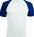 Augusta Sportswear 1508 Wicking Short Sleeve Baseb in White/ navy back view