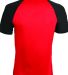 Augusta Sportswear 1508 Wicking Short Sleeve Baseb in Red/ black back view