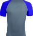 Augusta Sportswear 1508 Wicking Short Sleeve Baseb in Graphite/ purple back view