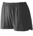 Augusta Sportswear 988 Girls' Trim Fit Jersey Shor in Black front view
