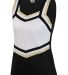 Augusta Sportswear 9141 Girl's Pike Shell in Black/ white/ metallic gold front view