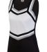 Augusta Sportswear 9141 Girl's Pike Shell in Black/ white/ metallic silver front view