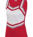 Augusta Sportswear 9141 Girl's Pike Shell in Red/ white/ metallic silver front view