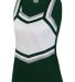 Augusta Sportswear 9141 Girl's Pike Shell in Dark green/ white/ metallic silver front view