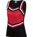 Augusta Sportswear 9141 Girl's Pike Shell in Black/ red/ white side view
