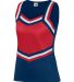 Augusta Sportswear 9141 Girl's Pike Shell in Navy/ red/ white side view