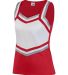 Augusta Sportswear 9141 Girl's Pike Shell in Red/ white/ metallic silver side view