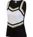 Augusta Sportswear 9141 Girl's Pike Shell in Black/ white/ metallic gold side view