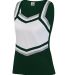 Augusta Sportswear 9141 Girl's Pike Shell in Dark green/ white/ metallic silver side view