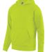 Augusta Sportswear 5415 Youth 60/40 Fleece Hoodie in Lime front view