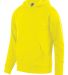 Augusta Sportswear 5415 Youth 60/40 Fleece Hoodie in Power yellow front view