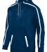 Augusta Sportswear 5554 Stoked Tonal Heather Hoodi in Navy/ white front view