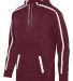 Augusta Sportswear 5555 Youth Stoked Tonal Heather in Maroon/ white front view